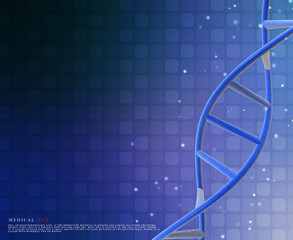 3d render of dna structure, abstract background