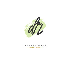 D N DN Beauty vector initial logo, handwriting logo of initial signature, wedding, fashion, jewerly, boutique, floral and botanical with creative template for any company or business.