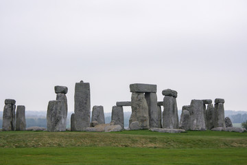 Fototapeta na wymiar Stonehenge, ancient prehistoric stone monument located in Wiltshire, England. also an UNESCO World Heritage site.