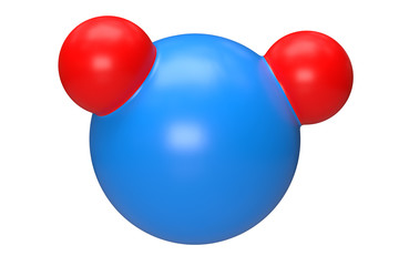 water molecule 3d rendering illustration isolated on white background