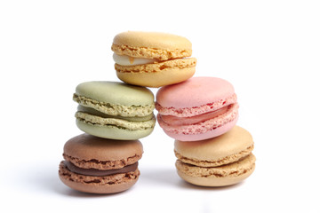 a pile of macrons in several colors