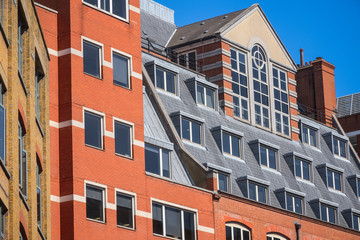 Contemporary mansion block around Holborn in London