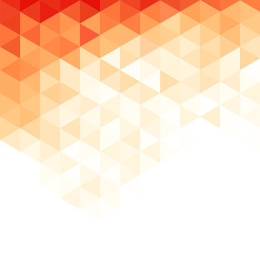 Abstract Triangular Background.Orange Geometric Pattern.
