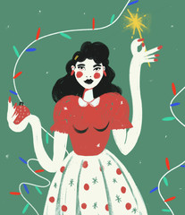 Happy girl on Christmas