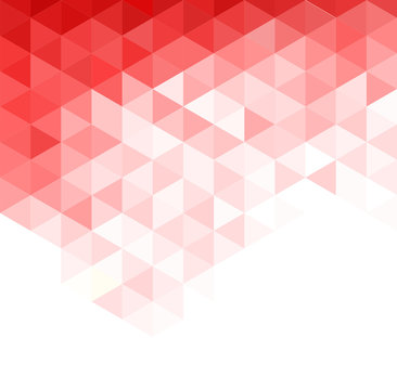 Abstract Triangular Background. Red Geometric Pattern.