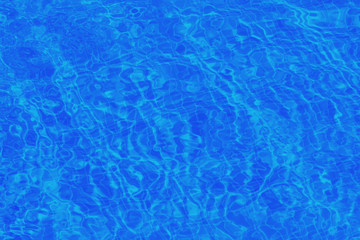 The texture of the water in the pool deep blue, background