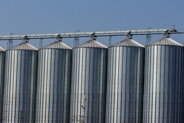 silos in a warehouse