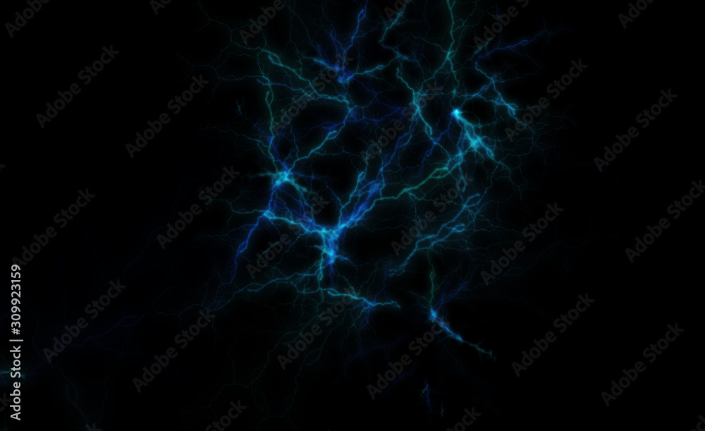 Wall mural abstract background with luminous lightning.