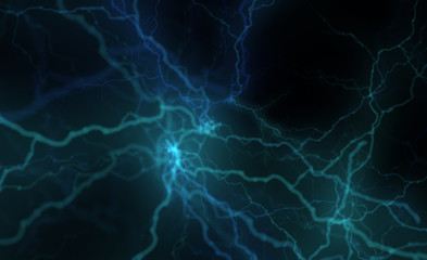 Abstract background with luminous lightning.