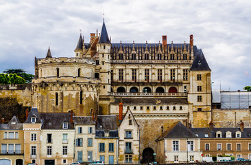 Fototapeta na wymiar Amboise Castle in Loire Valley, Touraine region, France.