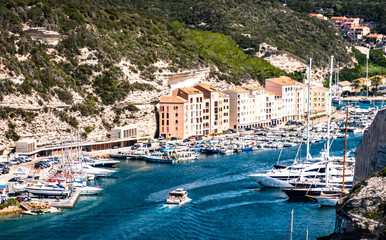 Fototapeta premium harbor of bonifacio on corsica