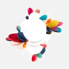 Multicolored decorative circles. Abstract vector illustration.	