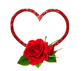 Closeup of red glitter