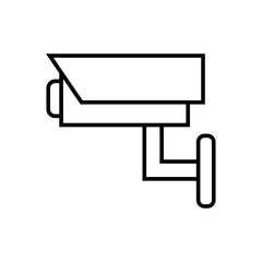 CCTV icon vector in trendy line design