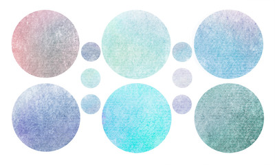 Shade of Blue color grunge Collection, Circles. Banners, Insignias , Logos, Icons, Labels and Badges Set