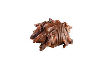 Delicious chocolate candy isolated on white background.