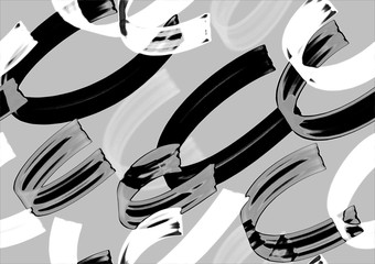 Seamless pattern with black and white,  line design background