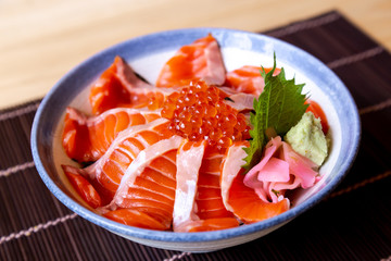 Japanese food Salmon don