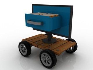 3d rendering computer folder network 