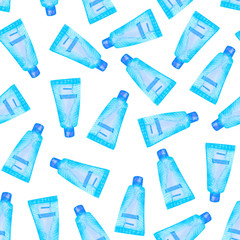 Seamless pattern of cream on a white background