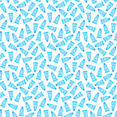 Seamless pattern of cream on a white background
