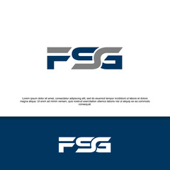 FSG initials for service companies, service group logos, combined overlap logo letters