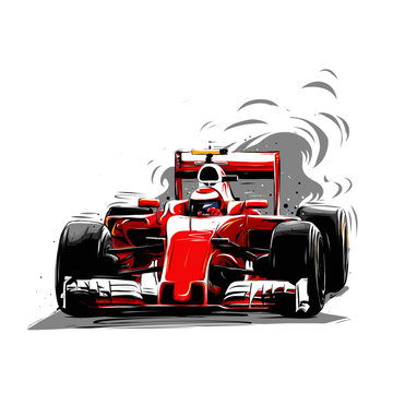 red sport car F1