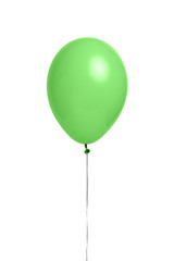Green balloon isolated on white