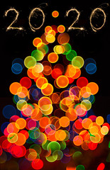 Abstract circular bokeh background of Christmaslight