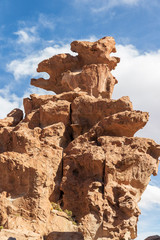Eroded rocks at Italia Perdida in Bolivia.