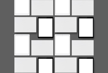 tablet and a4 horizontal landscape paper set