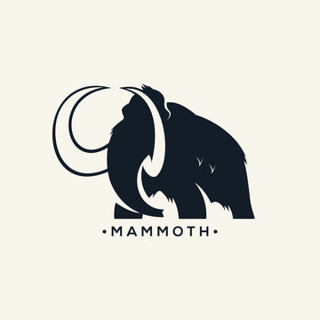 mammoth logo vector black white