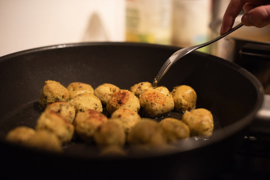Falaffel in der Pfanne