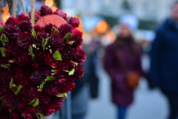 Cute decor at traditional Christmas market