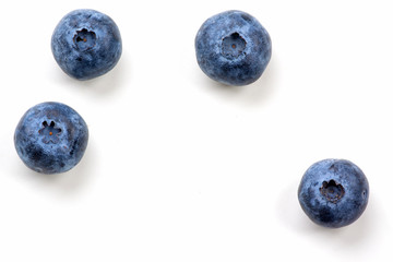 blueberries isolated on white background