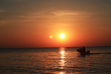 sunset at sea