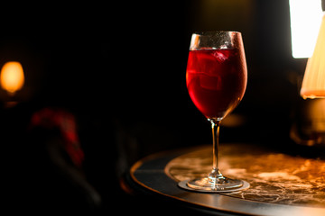 Close shot of delicious looking drink on a table