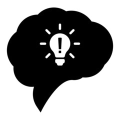 idea vector icon. Creativity related illustration sign. inspiration symbol or logo.