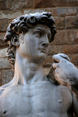Close up of the Michelangelo's David
