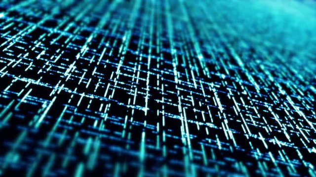 Technology data binary code network conveying connectivity, complexity and data flood of modern digital age. UHD seamless loop