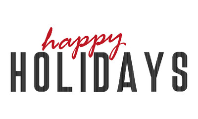 The word Happy Holidays. Vector banner with the text happy Holidays. Word