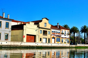 Fototapeta na wymiar Aveiro, Portugal, with its typical corners, streets and facades