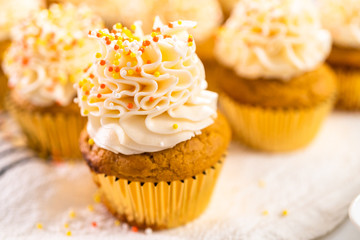 Pumpkin spice cupcake