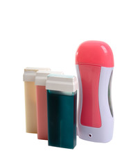 wax for depelation in cartridge isolated on the white