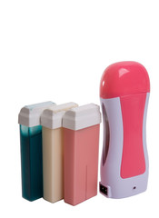 wax for depelation in cartridge isolated on the white