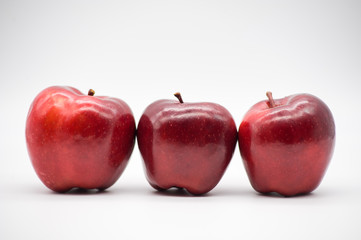 red apples isolated on white background