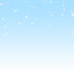 Sparse snowfall Christmas background. Subtle flyin