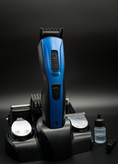 electric shaver on white background