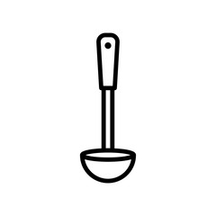 ladle - kitchen utensils icon vector design template