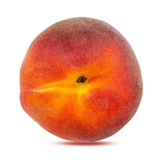 Peach isolated on white background with clipping path